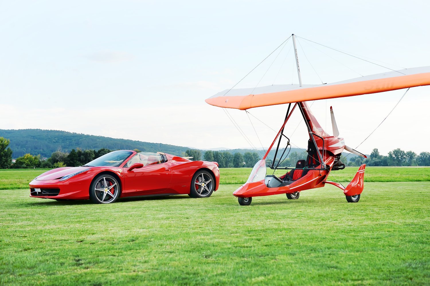 hang glider with engine